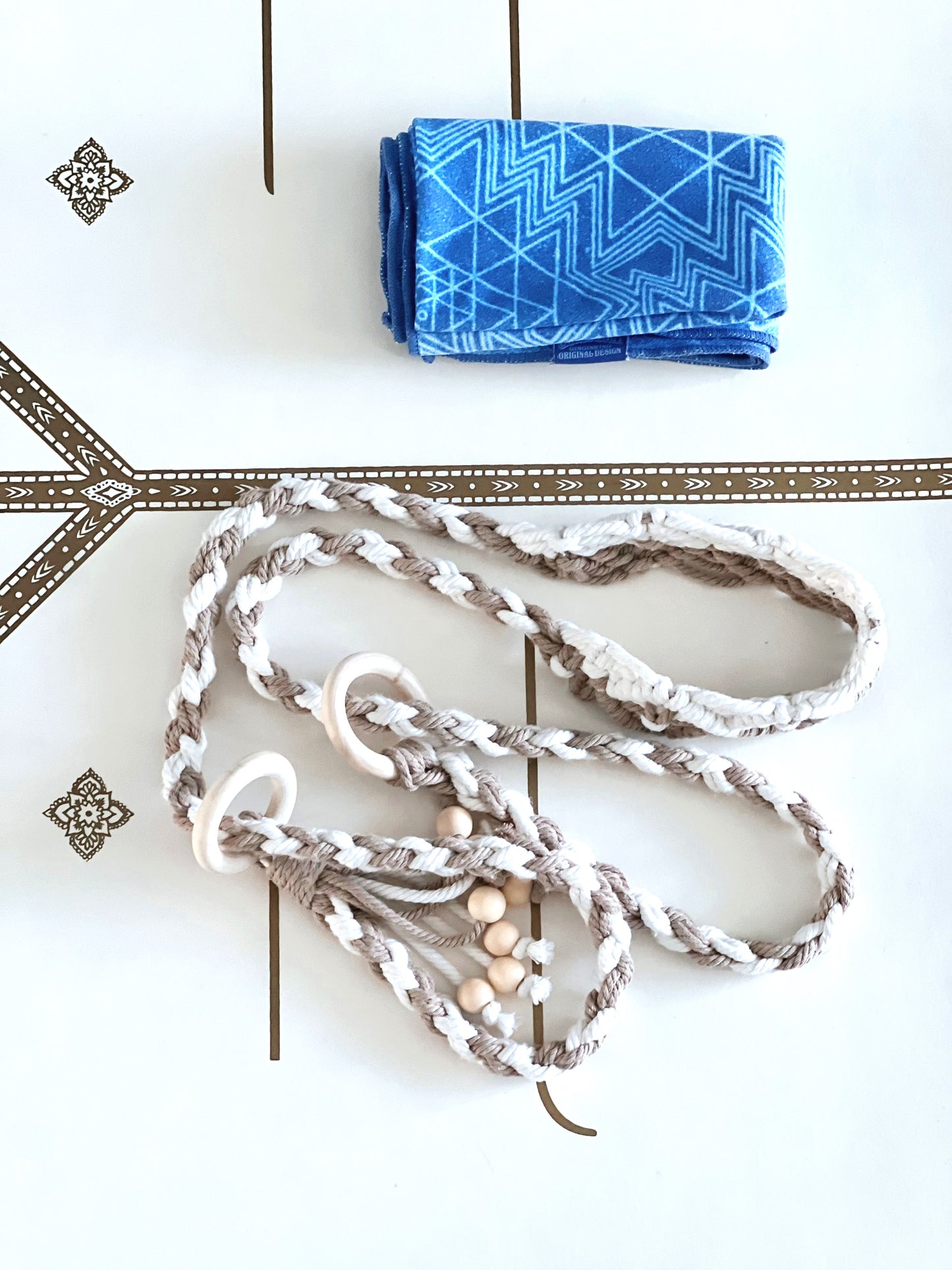 Boho Style Macrame Yoga Mat Strap- Listen to wind