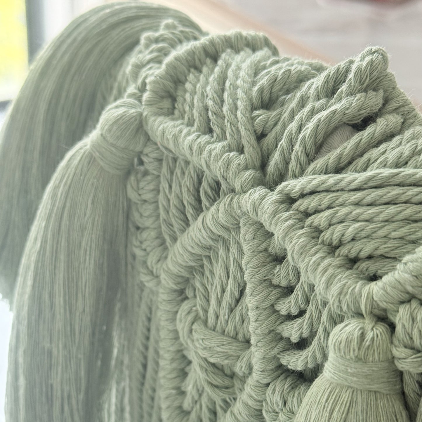 Breeze in Green - Macrame Wall Hanging Boho Wall Decor Tapestry