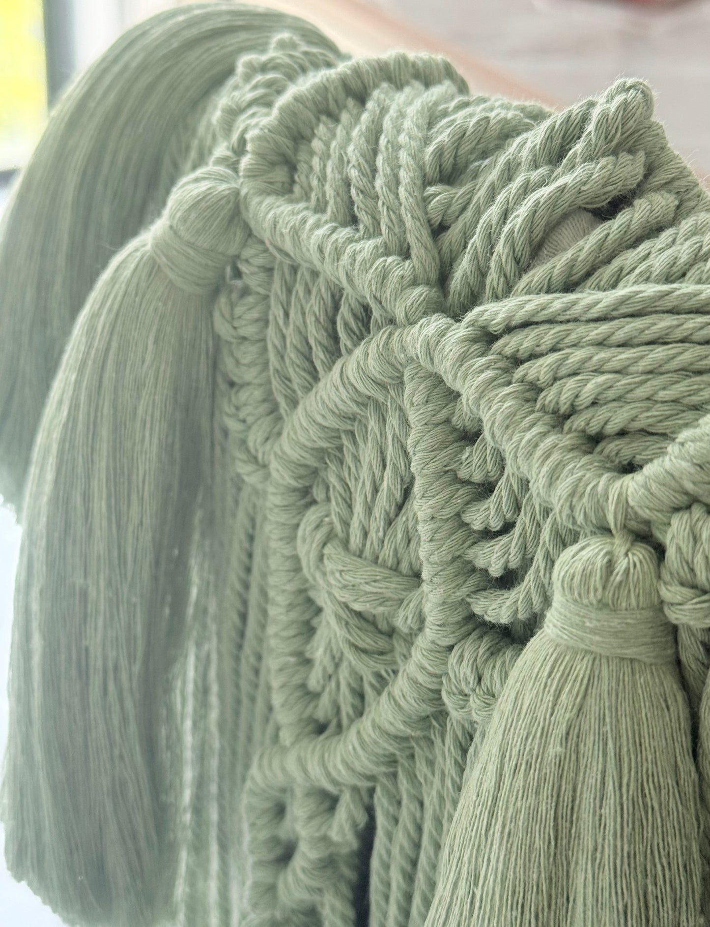 Breeze in Green Macrame Wall Hanging