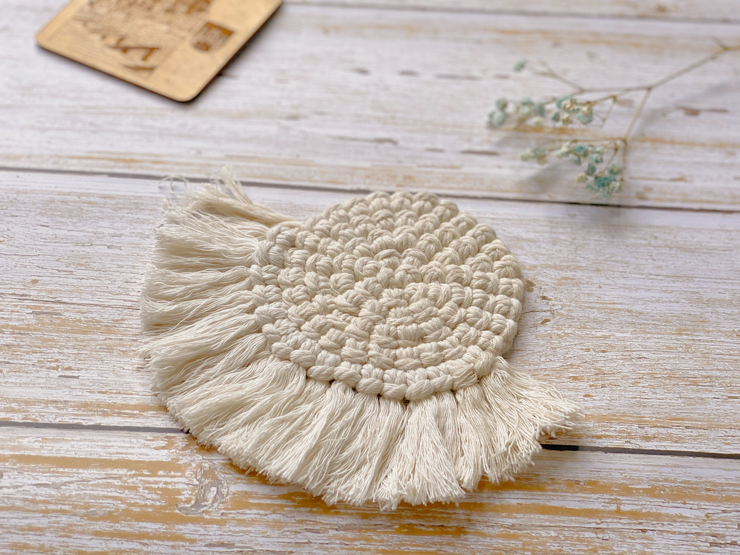 Handmade boho style coaster