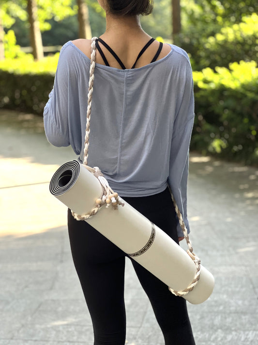 Boho Style Macrame Yoga Mat Strap- Listen to wind