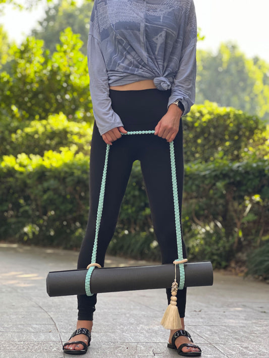 Boho Style Macrame Yoga Mat Strap- Sea Wind