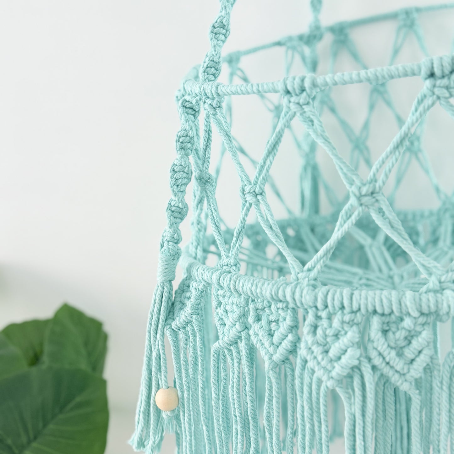 Handmade Macramé Cat Hammock, Baby Blue Hanging Cat Bed, Boho Cat Furniture, Cotton Rope Cat Swing for Indoor Cats