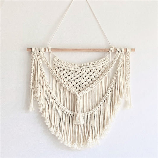 Boho Macrame Wall Hanging | Handmade Woven Tapestry-Cloud